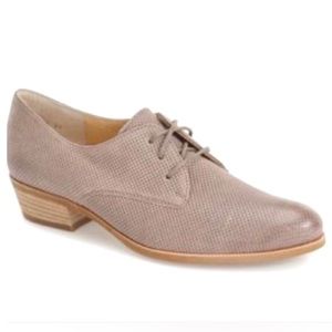 Like New Paul Green Dale Oxfords 7.5 Taupe Low Heels Comfort Nubuck Leather